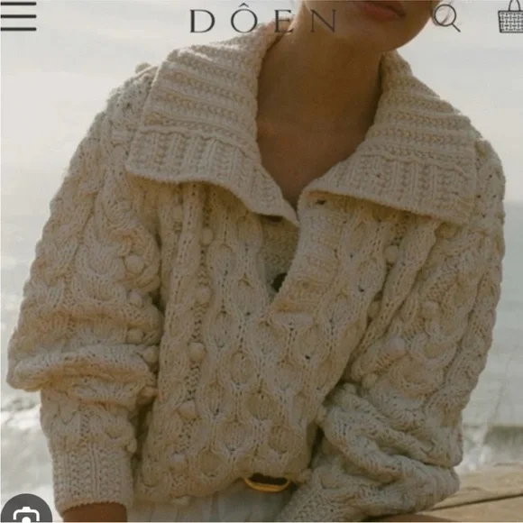 Down Nuage Sweater in Navy - Picture 2 of 4